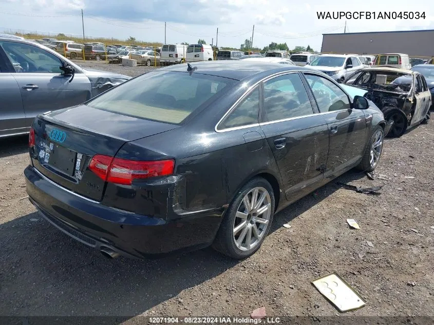 2010 Audi A6 VIN: WAUPGCFB1AN045034 Lot: 12071904