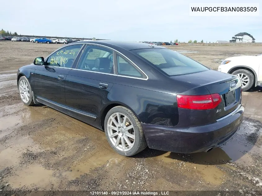 2010 Audi A6 VIN: WAUPGCFB3AN083509 Lot: 12101140