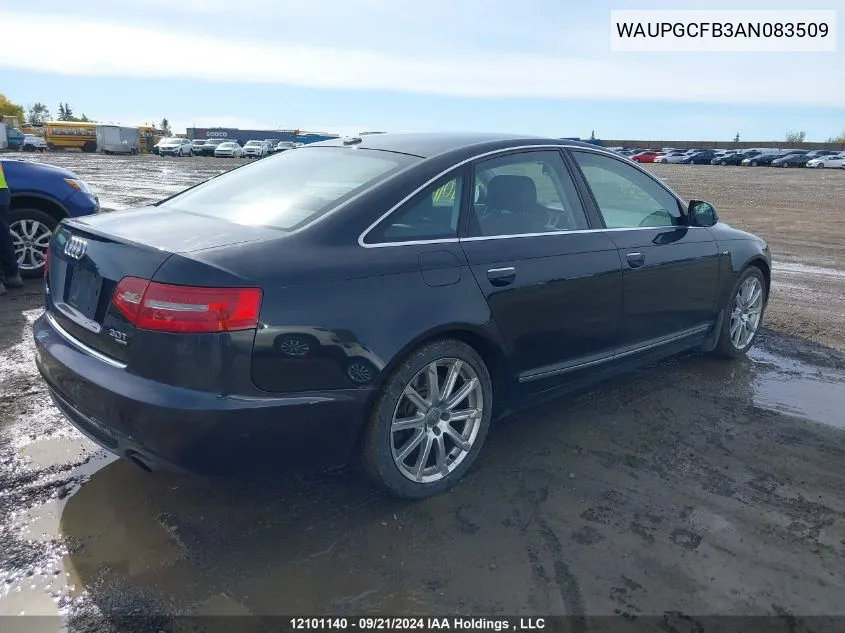 2010 Audi A6 VIN: WAUPGCFB3AN083509 Lot: 12101140