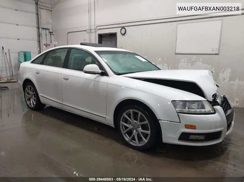 WAUFGAFBXAN003218 2010 Audi A6 3.0 Premium