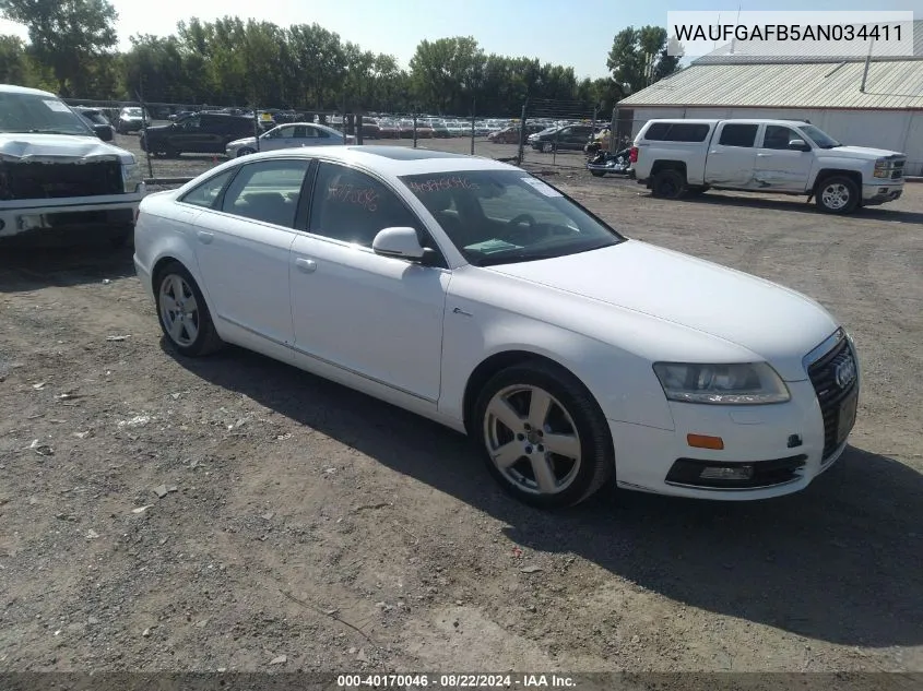 2010 Audi A6 3.0 Premium VIN: WAUFGAFB5AN034411 Lot: 40170046