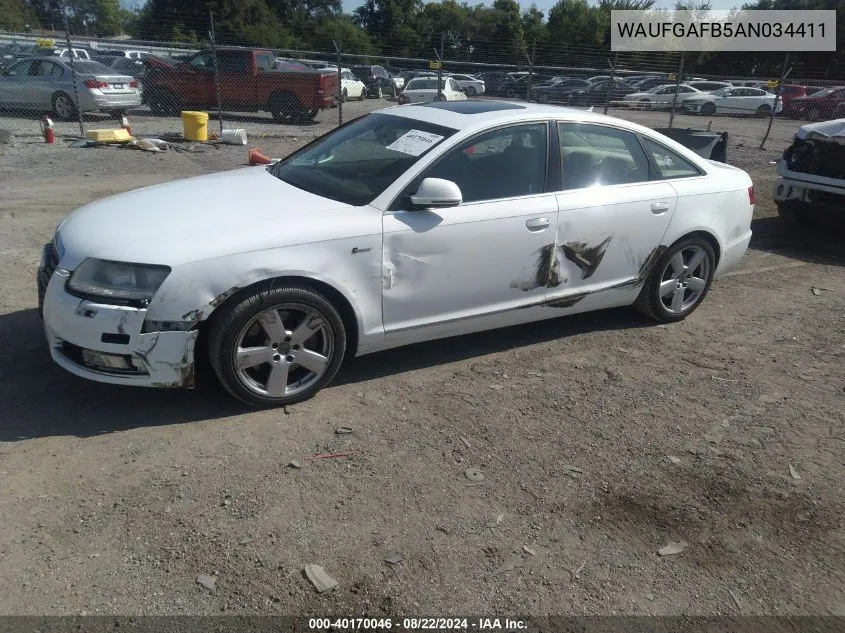 WAUFGAFB5AN034411 2010 Audi A6 3.0 Premium