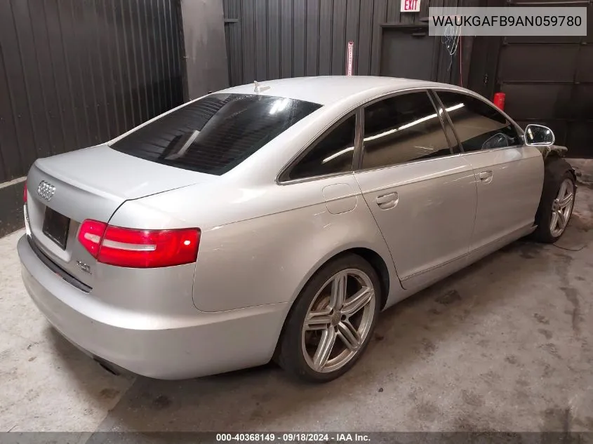 2010 Audi A6 3.0 Premium VIN: WAUKGAFB9AN059780 Lot: 40368149