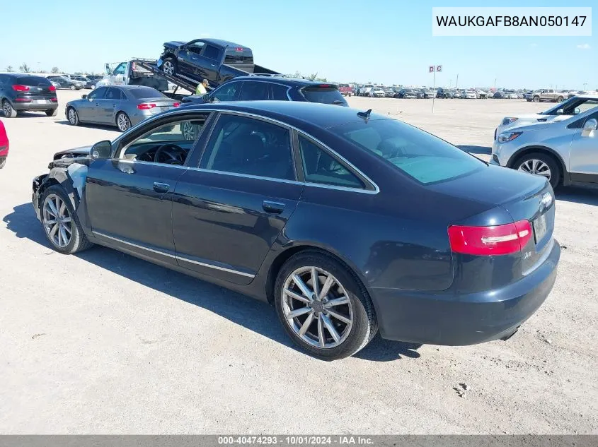 WAUKGAFB8AN050147 2010 Audi A6 3.0 Premium