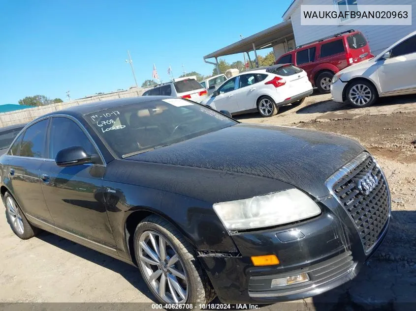 2010 Audi A6 3.0 Premium VIN: WAUKGAFB9AN020963 Lot: 40626708