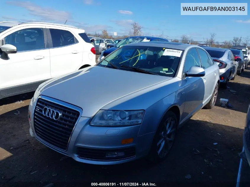 2010 Audi A6 3.0 Premium VIN: WAUFGAFB9AN003145 Lot: 40806191