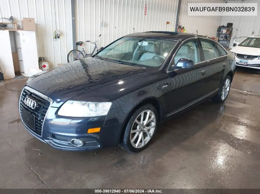 WAUFGAFB9BN032839 2011 Audi A6 3.0 Premium