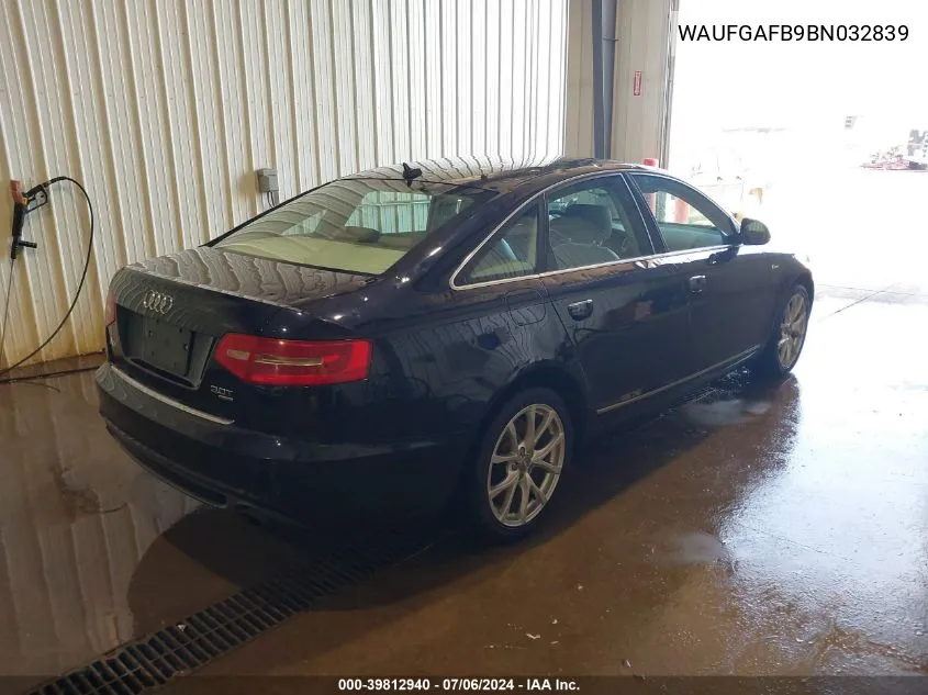 2011 Audi A6 3.0 Premium VIN: WAUFGAFB9BN032839 Lot: 39812940