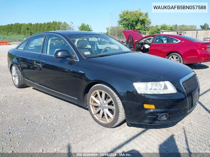 WAUKGAFB5BN057588 2011 Audi A6 3.0 Premium