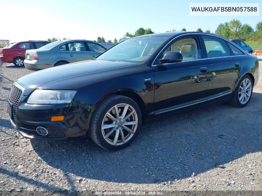 2011 Audi A6 3.0 Premium VIN: WAUKGAFB5BN057588 Lot: 40264954