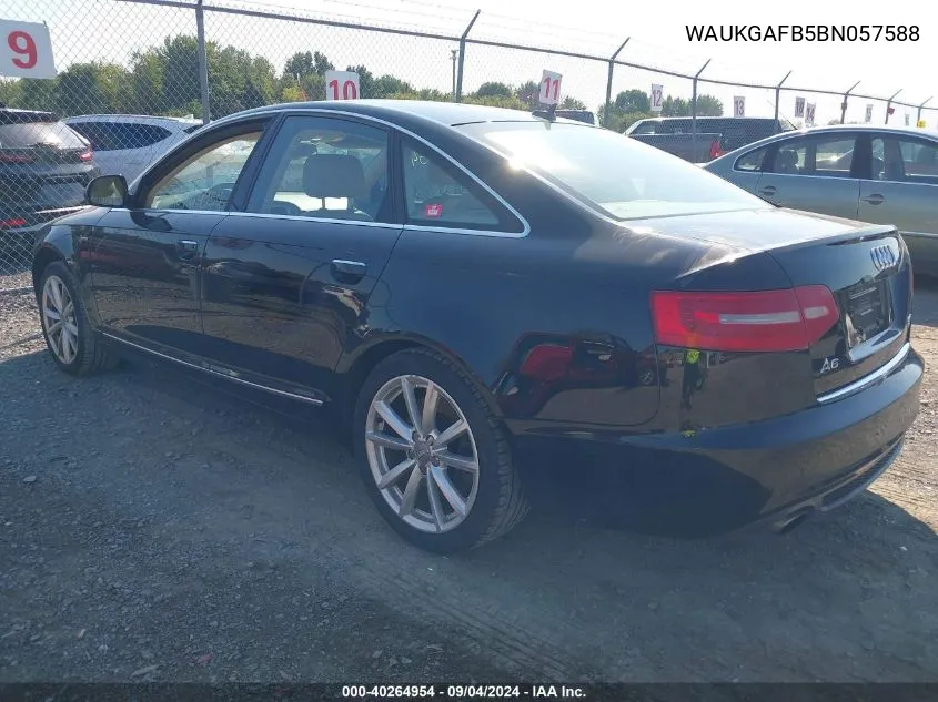 WAUKGAFB5BN057588 2011 Audi A6 3.0 Premium