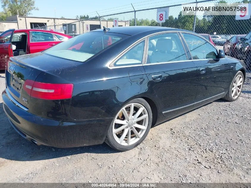 WAUKGAFB5BN057588 2011 Audi A6 3.0 Premium