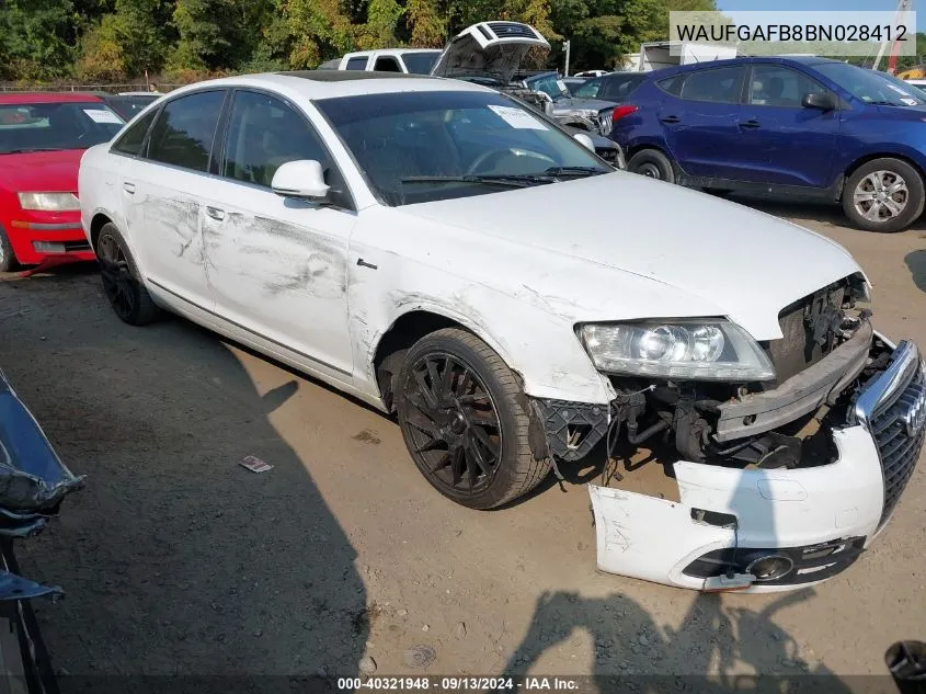 WAUFGAFB8BN028412 2011 Audi A6 Premium Plus