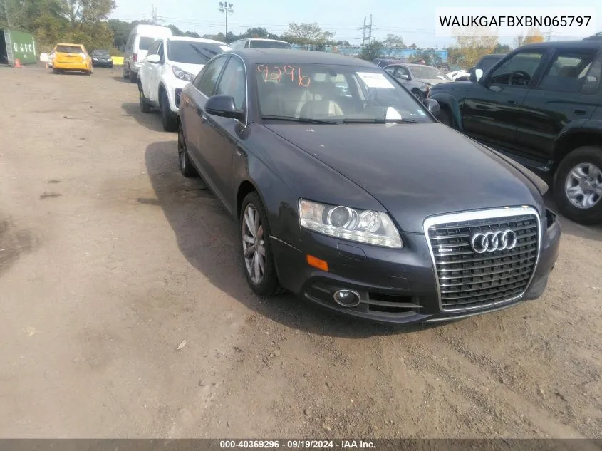 WAUKGAFBXBN065797 2011 Audi A6 3.0 Premium