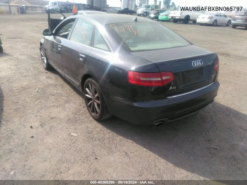 WAUKGAFBXBN065797 2011 Audi A6 3.0 Premium