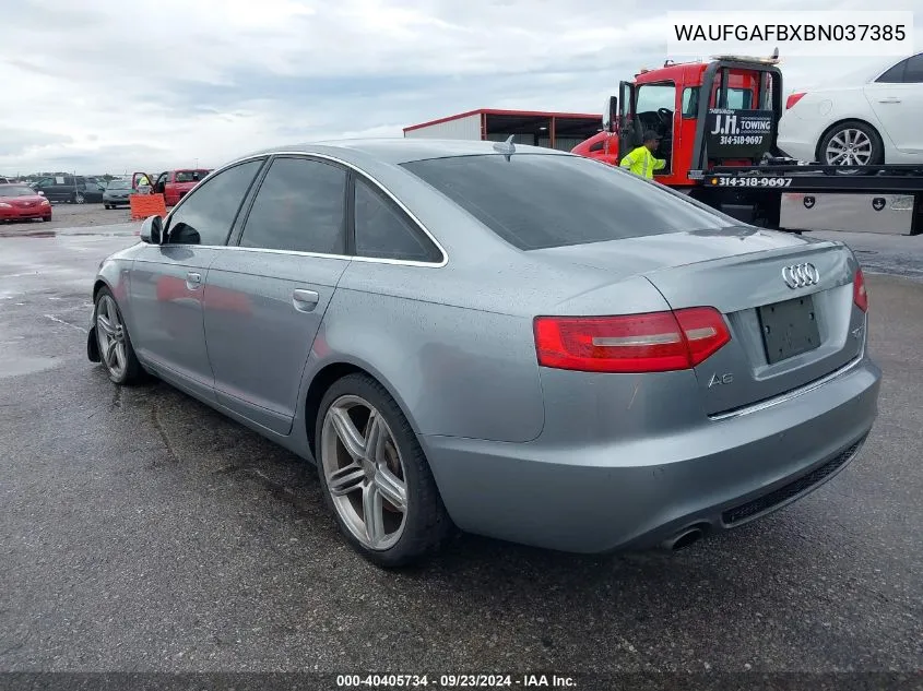 WAUFGAFBXBN037385 2011 Audi A6 3.0 Premium