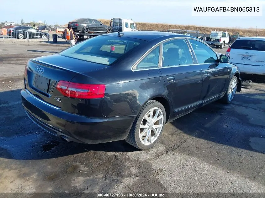 2011 Audi A6 3.0 Premium VIN: WAUFGAFB4BN065313 Lot: 40727193