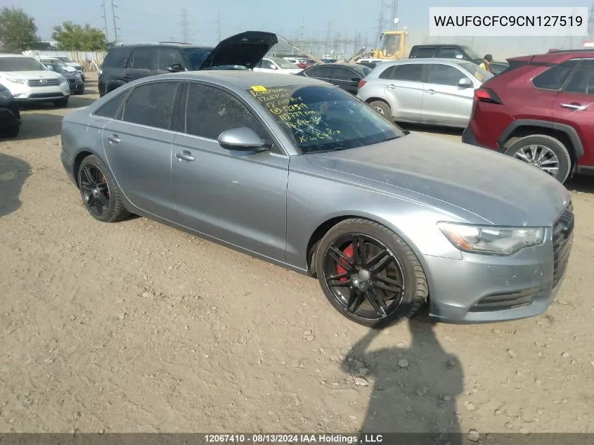 2012 Audi A6 VIN: WAUFGCFC9CN127519 Lot: 12067410