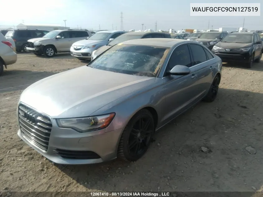 2012 Audi A6 VIN: WAUFGCFC9CN127519 Lot: 12067410