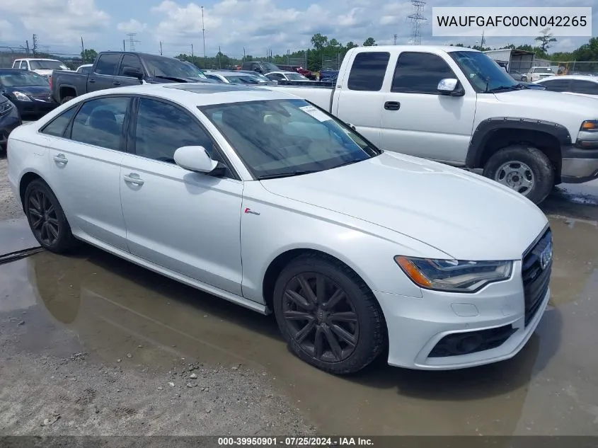 2012 Audi A6 3.0 Premium VIN: WAUFGAFC0CN042265 Lot: 39950901