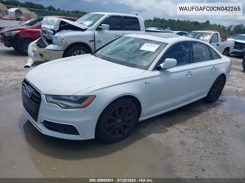 2012 Audi A6 3.0 Premium VIN: WAUFGAFC0CN042265 Lot: 39950901