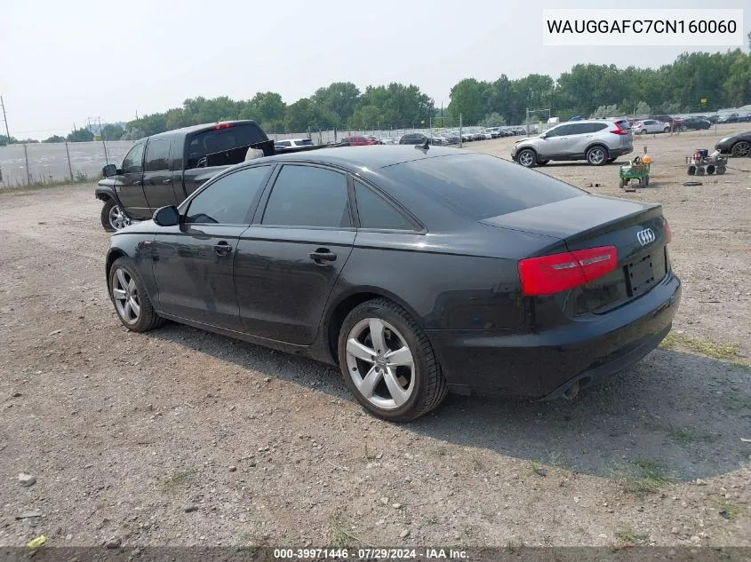 2012 Audi A6 3.0 Premium VIN: WAUGGAFC7CN160060 Lot: 39971446