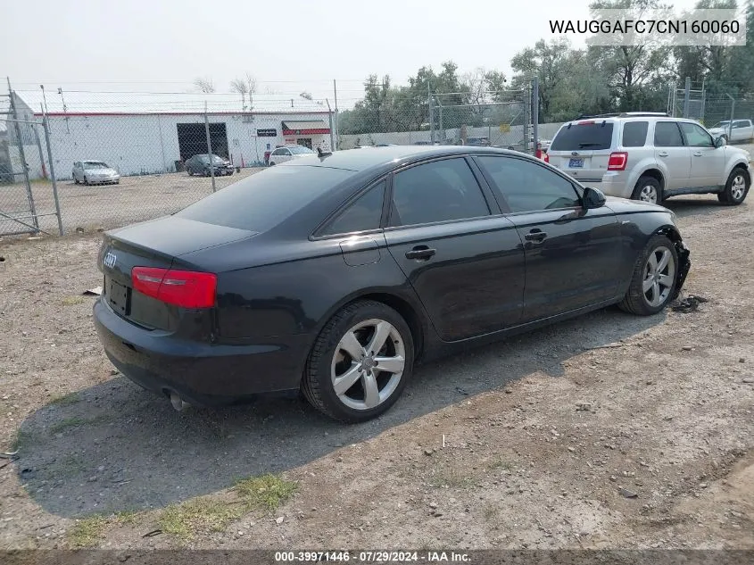 2012 Audi A6 3.0 Premium VIN: WAUGGAFC7CN160060 Lot: 39971446