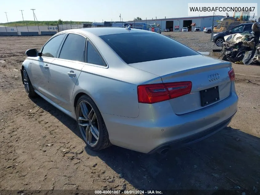 WAUBGAFC0CN004047 2012 Audi A6 3.0 Premium