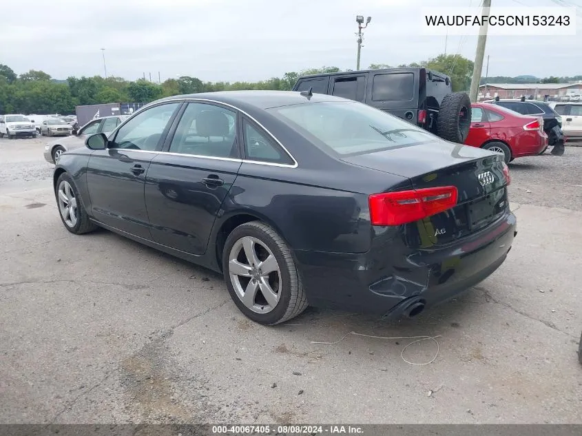 WAUDFAFC5CN153243 2012 Audi A6 2.0T Premium