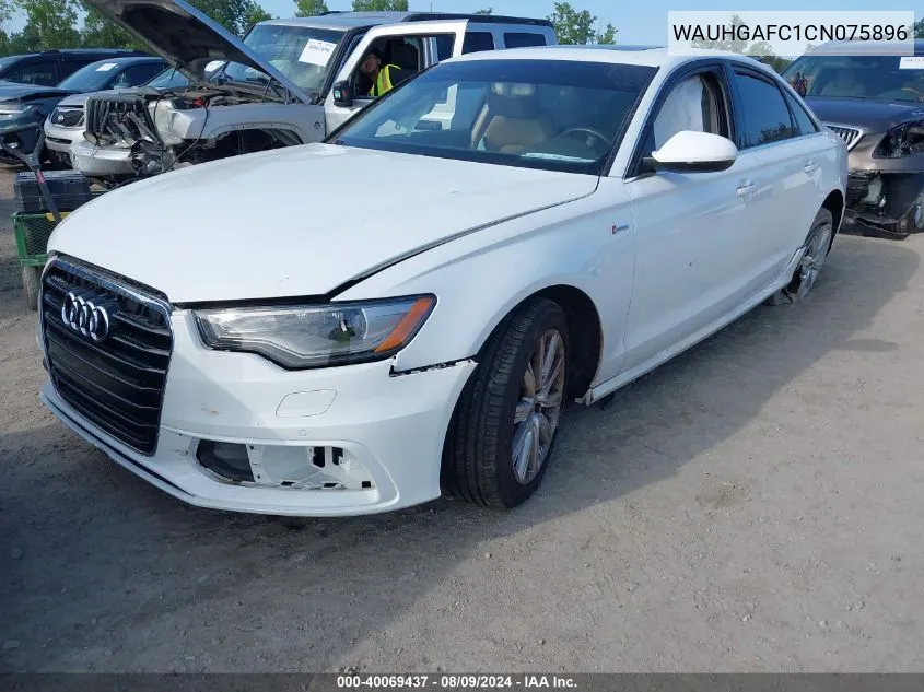 2012 Audi A6 3.0 Premium VIN: WAUHGAFC1CN075896 Lot: 40069437