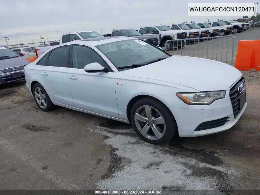 2012 Audi A6 3.0 Premium VIN: WAUGGAFC4CN120471 Lot: 40189803