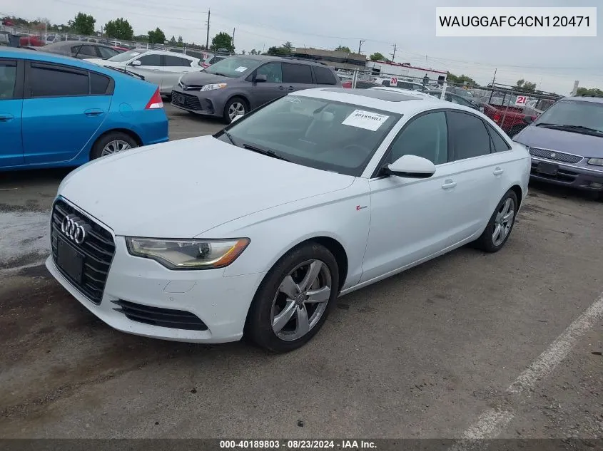 2012 Audi A6 3.0 Premium VIN: WAUGGAFC4CN120471 Lot: 40189803