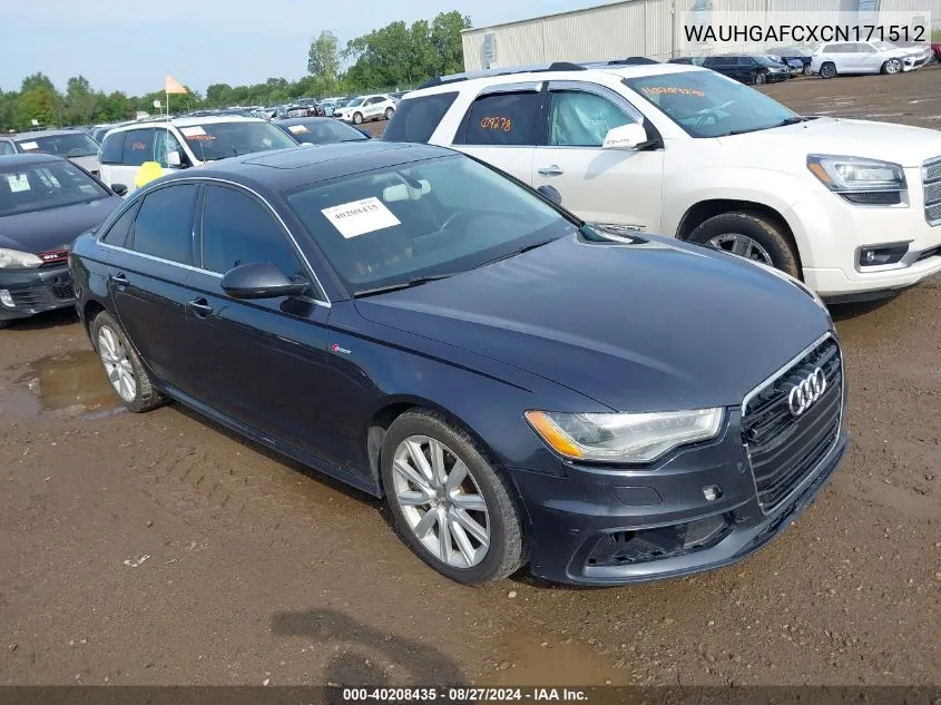 2012 Audi A6 3.0 Premium VIN: WAUHGAFCXCN171512 Lot: 40208435