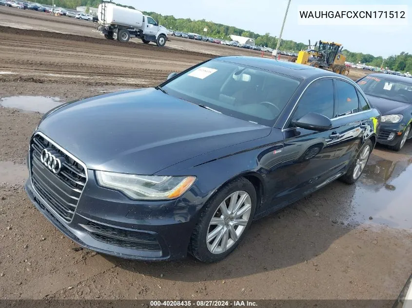 2012 Audi A6 3.0 Premium VIN: WAUHGAFCXCN171512 Lot: 40208435