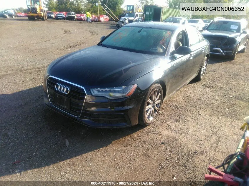 2012 Audi A6 3.0 Premium VIN: WAUBGAFC4CN006352 Lot: 40211978