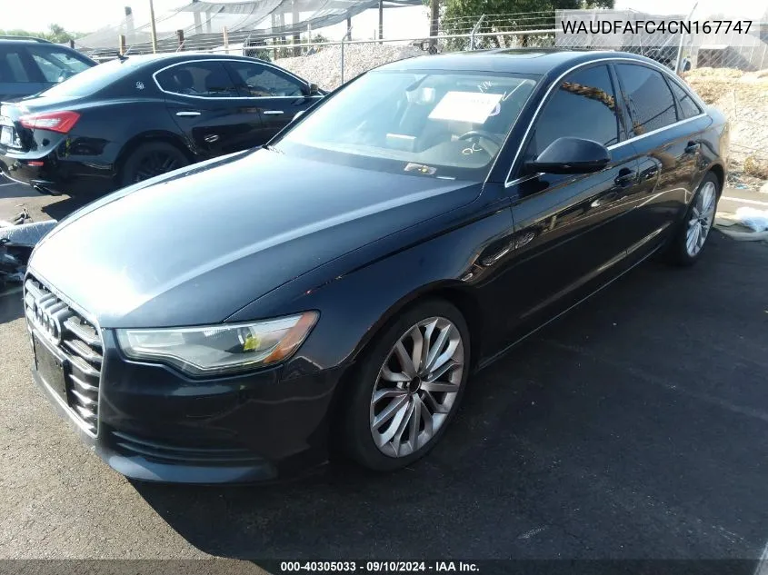 2012 Audi A6 2.0T Premium VIN: WAUDFAFC4CN167747 Lot: 40305033