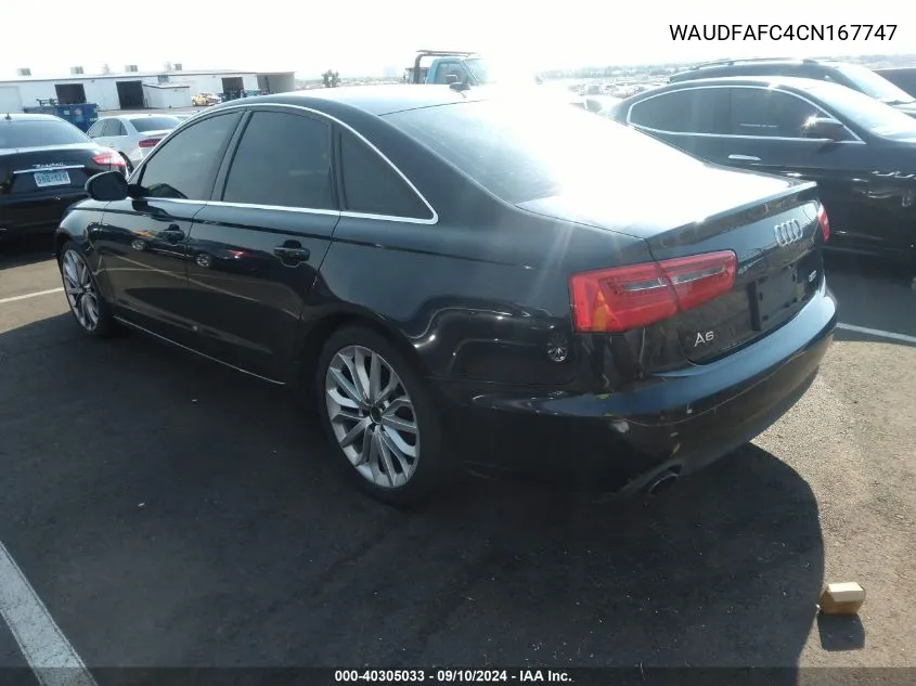 2012 Audi A6 2.0T Premium VIN: WAUDFAFC4CN167747 Lot: 40305033