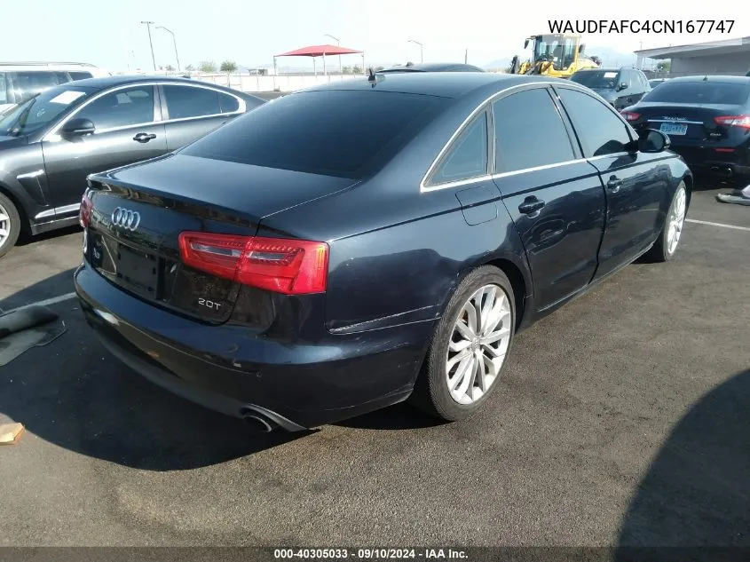 2012 Audi A6 2.0T Premium VIN: WAUDFAFC4CN167747 Lot: 40305033