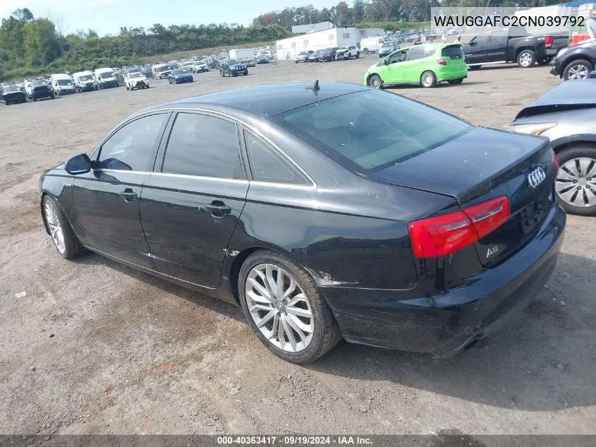 WAUGGAFC2CN039792 2012 Audi A6 3.0 Premium