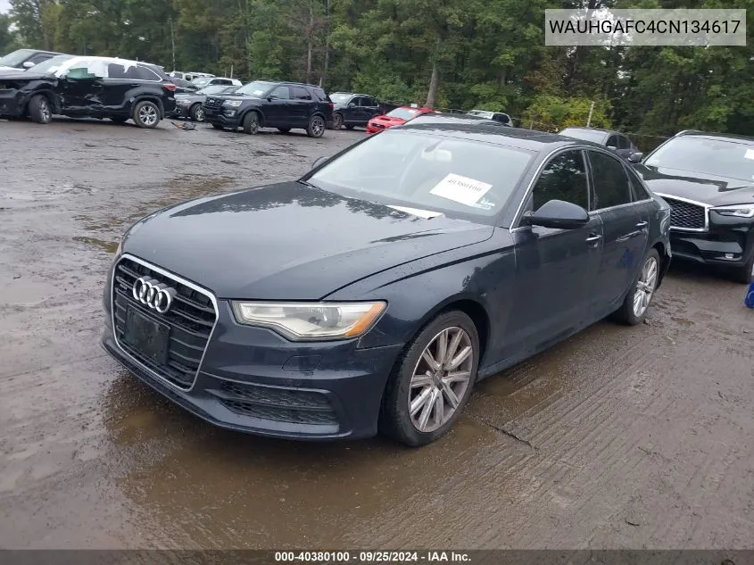 2012 Audi A6 3.0 Premium VIN: WAUHGAFC4CN134617 Lot: 40380100