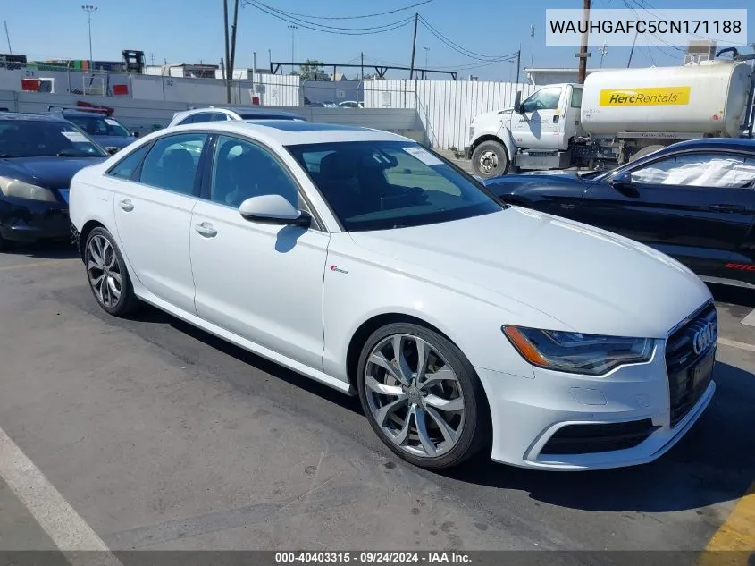 2012 Audi A6 3.0 Premium VIN: WAUHGAFC5CN171188 Lot: 40403315