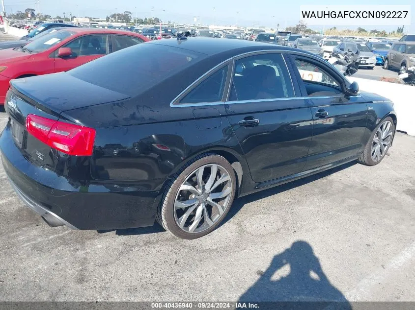 2012 Audi A6 3.0 Premium VIN: WAUHGAFCXCN092227 Lot: 40436940