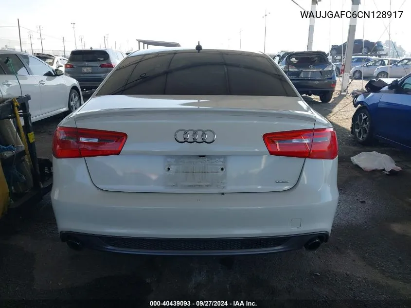 2012 Audi A6 3.0 Premium VIN: WAUJGAFC6CN128917 Lot: 40439093