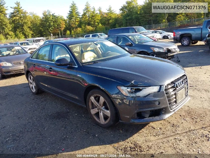 2012 Audi A6 3.0 Premium VIN: WAUGGAFC5CN071376 Lot: 40449429