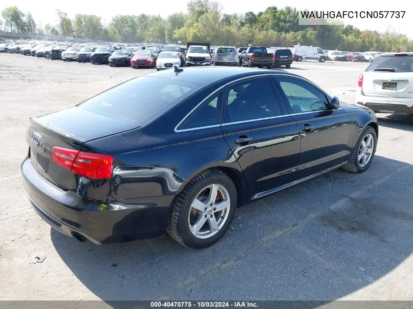 2012 Audi A6 3.0 Premium VIN: WAUHGAFC1CN057737 Lot: 40470775