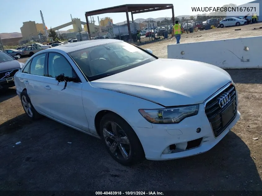 WAUDFAFC8CN167671 2012 Audi A6 2.0T Premium