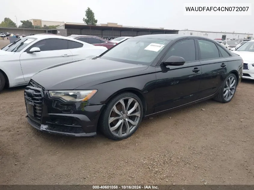 2012 Audi A6 2.0T Premium VIN: WAUDFAFC4CN072007 Lot: 40601058