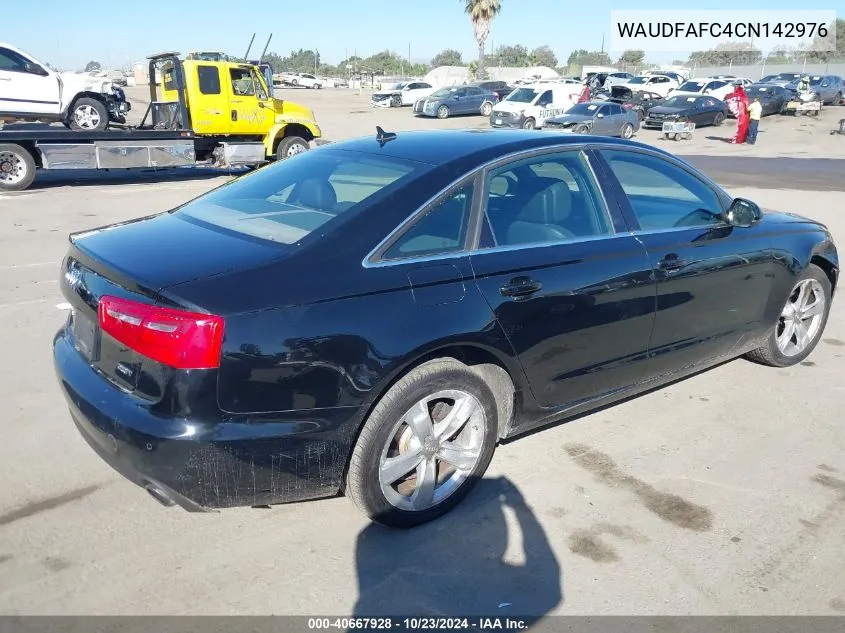 2012 Audi A6 2.0T Premium VIN: WAUDFAFC4CN142976 Lot: 40667928