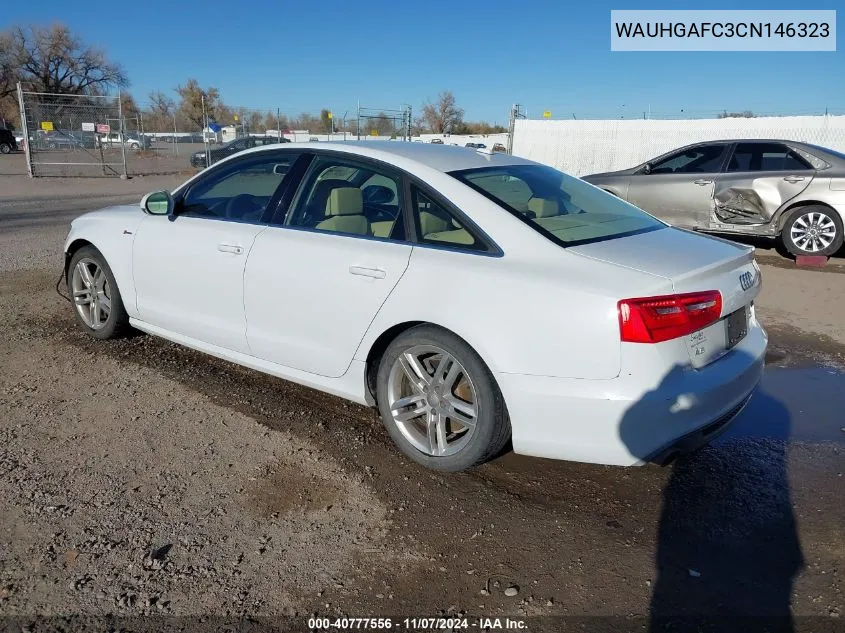 2012 Audi A6 3.0 Premium VIN: WAUHGAFC3CN146323 Lot: 40777556