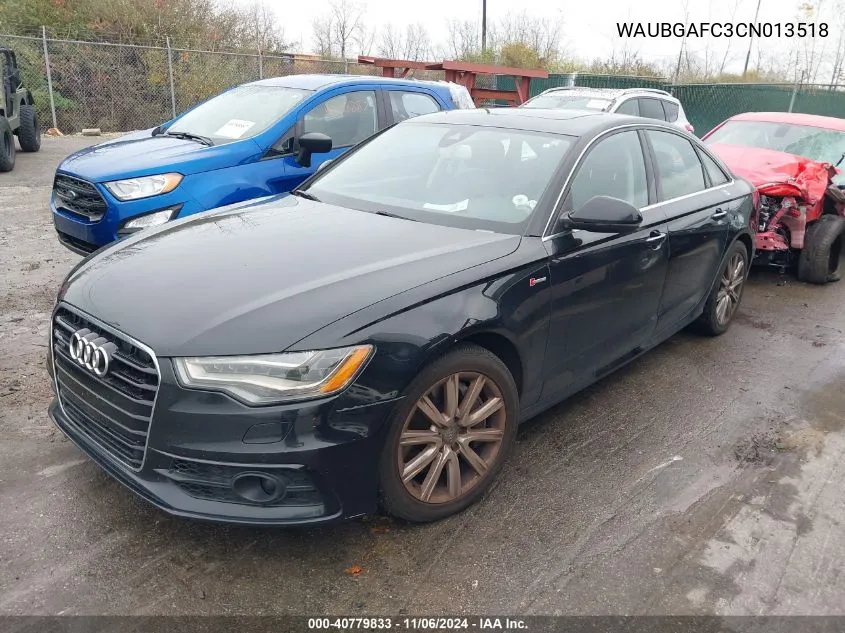 2012 Audi A6 3.0 Premium VIN: WAUBGAFC3CN013518 Lot: 40779833